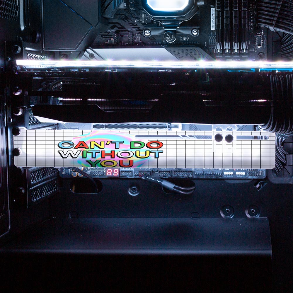 Can't Do Without You RGB GPU Support Bracket - Javilostcontrol - V1Tech