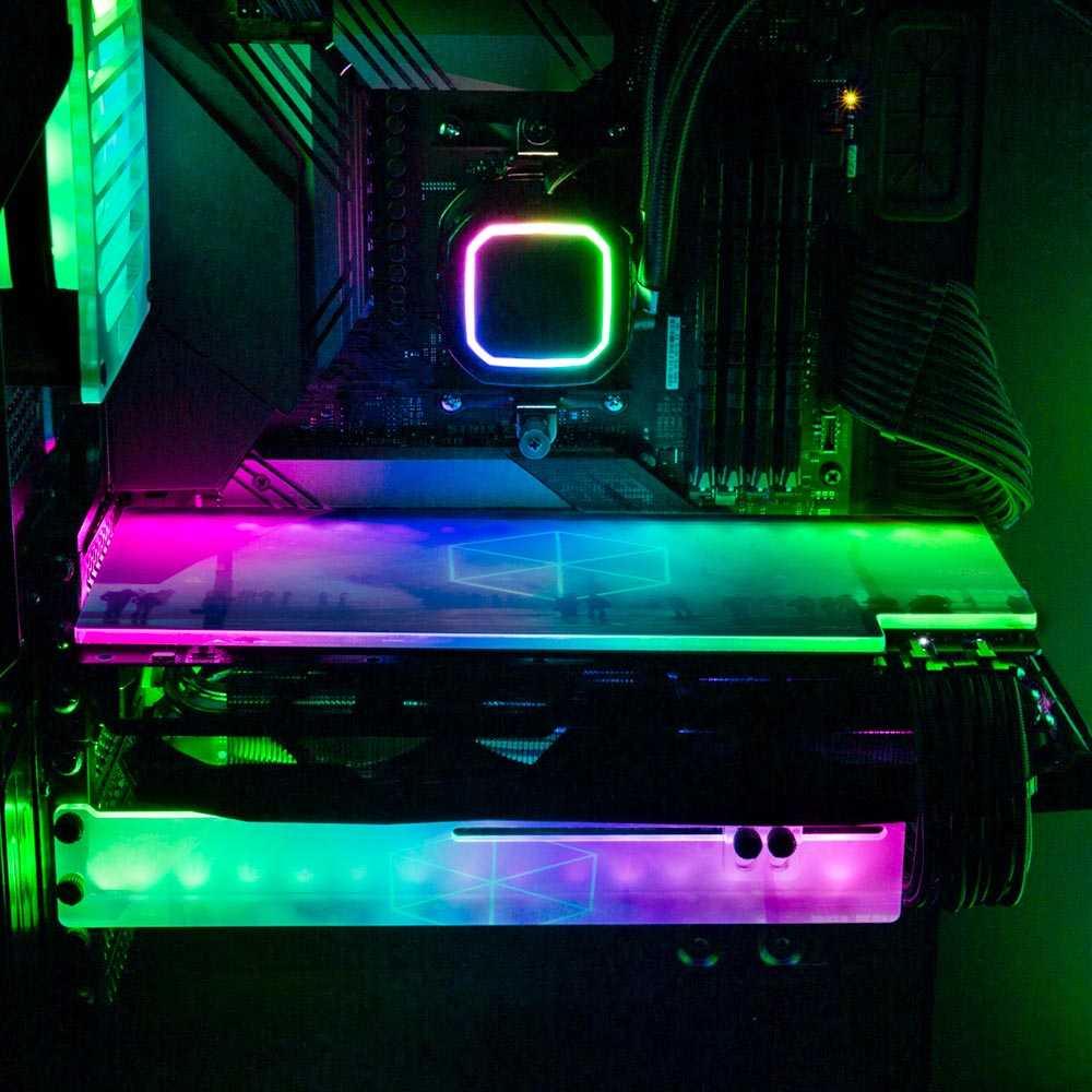 Care Too Much RGB GPU Backplate - The Dizzy Viper - V1Tech