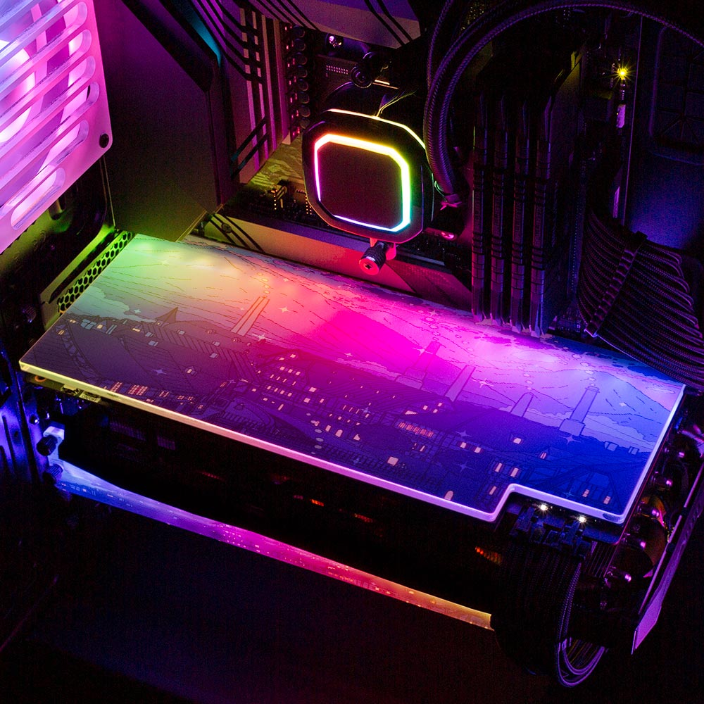 Castle Sophie RGB GPU Backplate - Seerlight - V1Tech