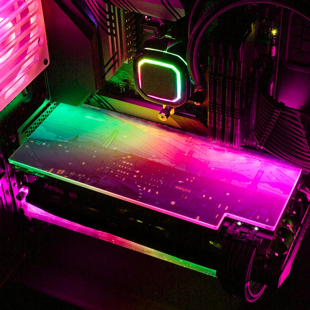 Castle Sophie RGB GPU Backplate - Seerlight - V1Tech