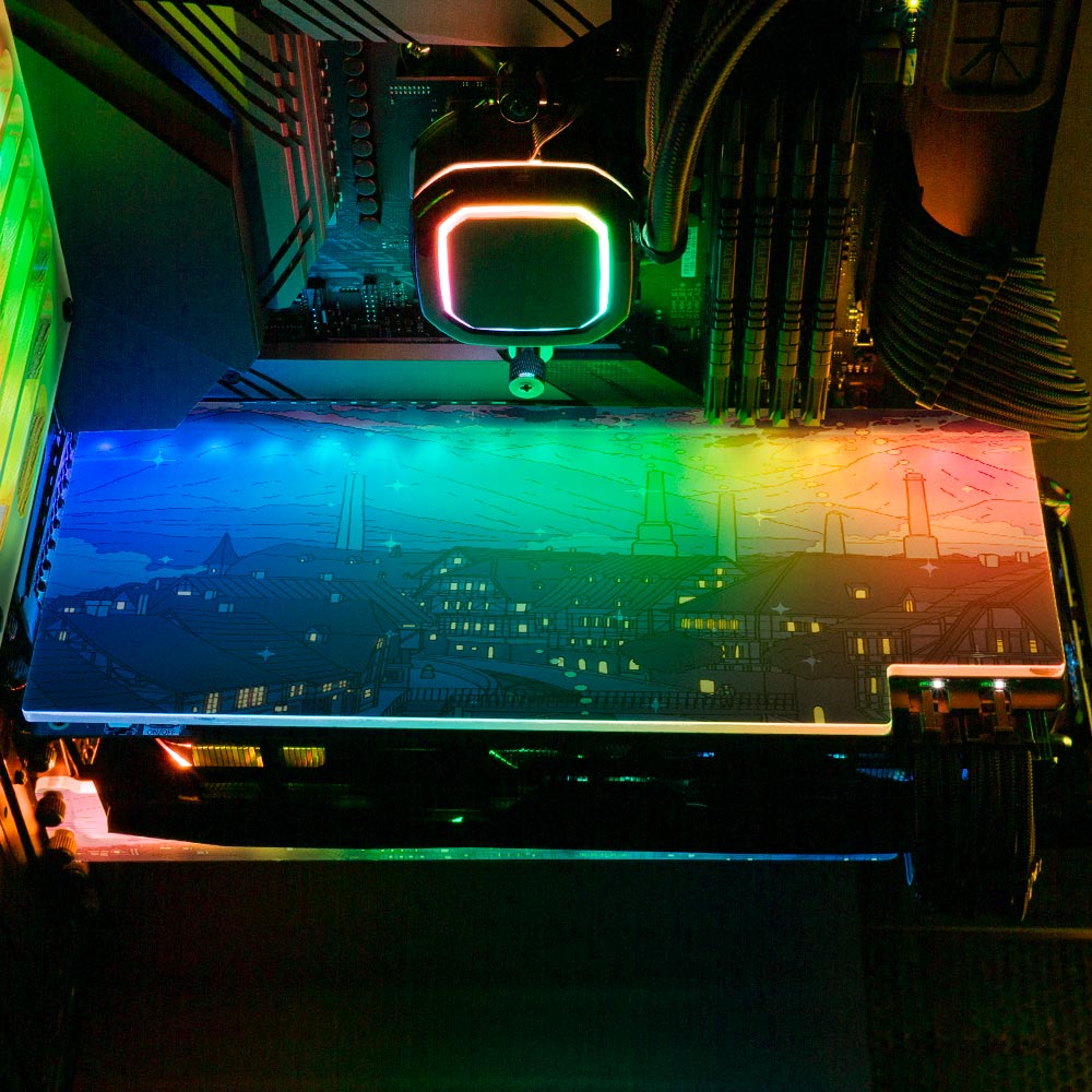 Castle Sophie RGB GPU Backplate - Seerlight - V1Tech