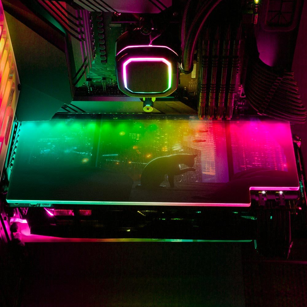 Cat On Bed RGB GPU Backplate - Dan Giuz - V1Tech