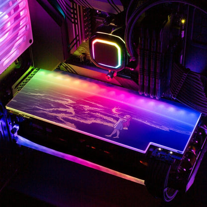 Catching The Moon RGB GPU Backplate - Seerlight - V1Tech