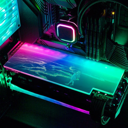 Catching The Moon RGB GPU Backplate - Seerlight - V1Tech