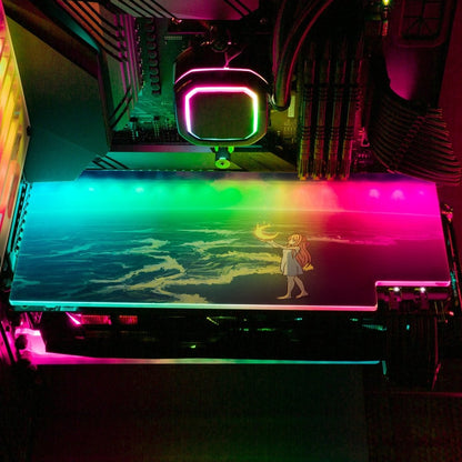 Catching The Moon RGB GPU Backplate - Seerlight - V1Tech