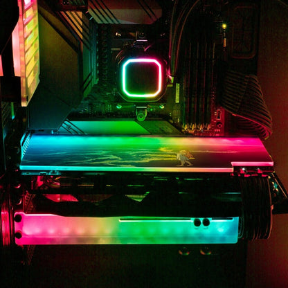 Catching The Moon RGB GPU Backplate - Seerlight - V1Tech