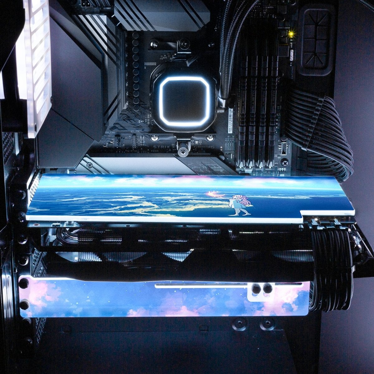 Catching The Moon RGB GPU Backplate - Seerlight - V1Tech