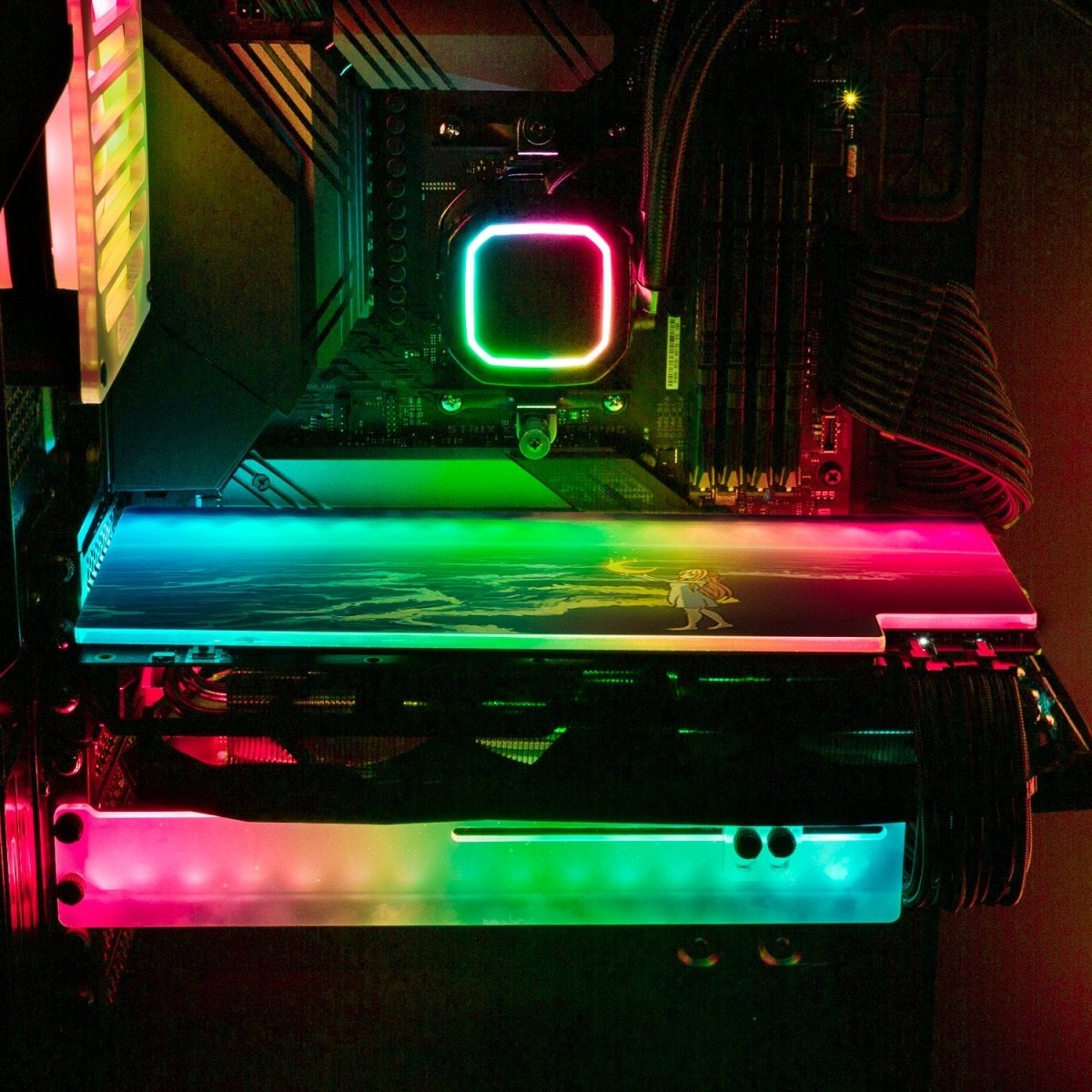 Catching The Moon RGB GPU Support Bracket - Seerlight - V1Tech