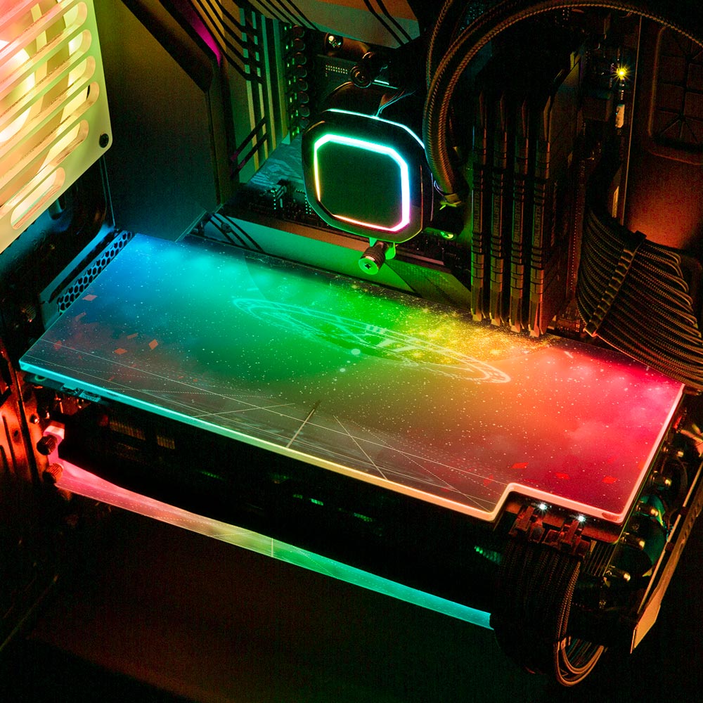 Celestial Sphere RGB GPU Backplate - Seerlight - V1Tech