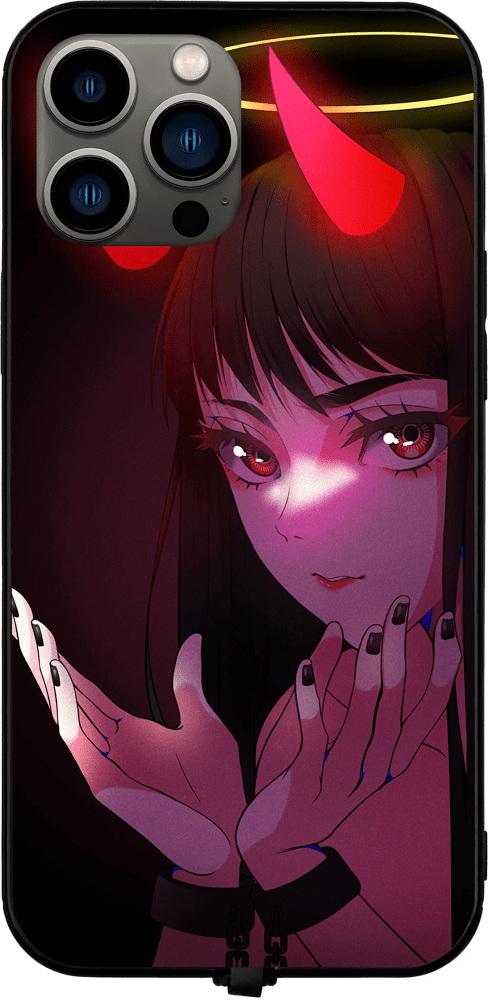 Chained up Devil RGB LED Protective Phone Case for iPhone and Samsung Models - Tonakai Art - V1 Tech