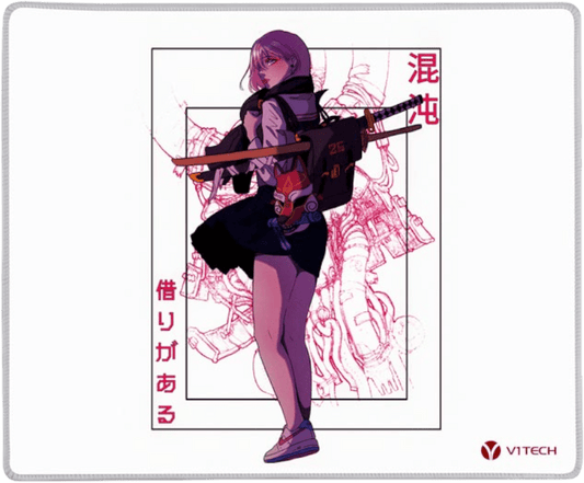 Chaotic Girl Medium Mouse Pad - Kanashi_hitoo - V1Tech