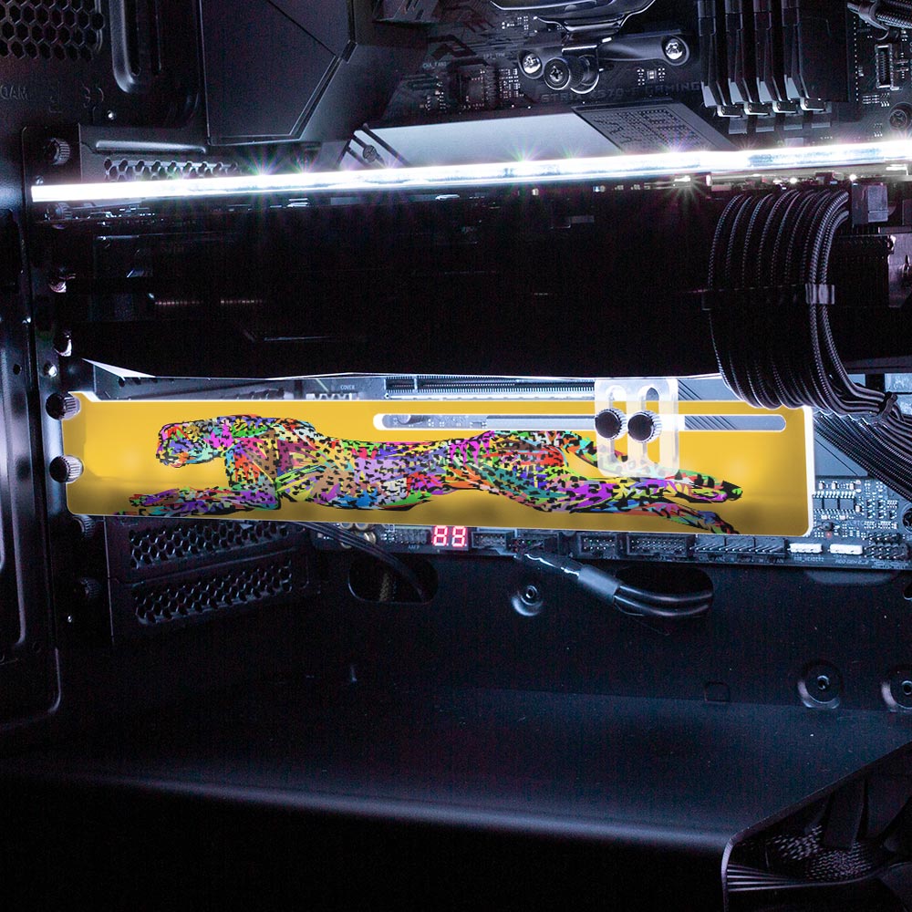 Cheetahdrome RGB GPU Support Bracket - Technodrome1 - V1Tech