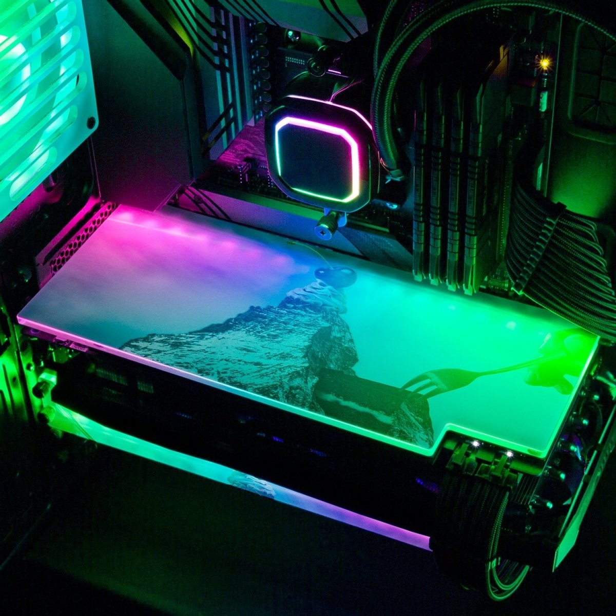 Cherry on the Mountain Cake RGB GPU Backplate - Perphotal - V1Tech