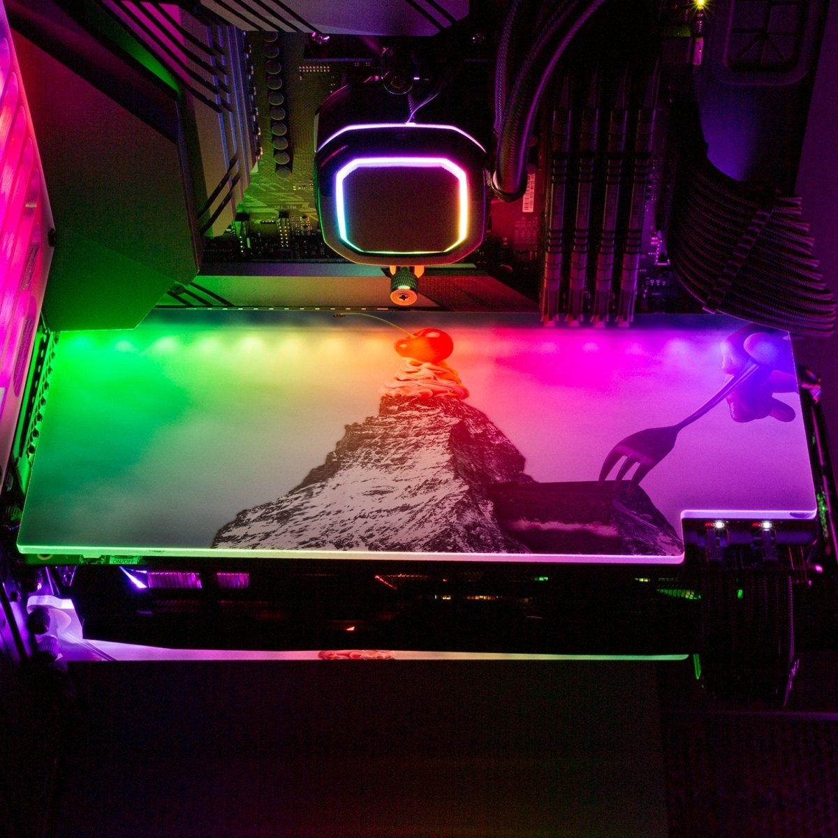 Cherry on the Mountain Cake RGB GPU Backplate - Perphotal - V1Tech