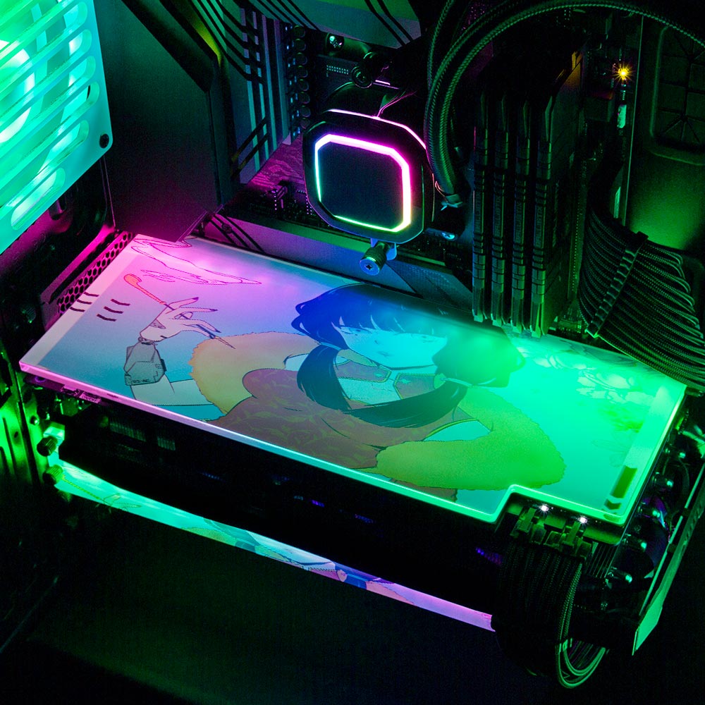 Classy Anime Girl RGB GPU Backplate - YacilArt - V1Tech