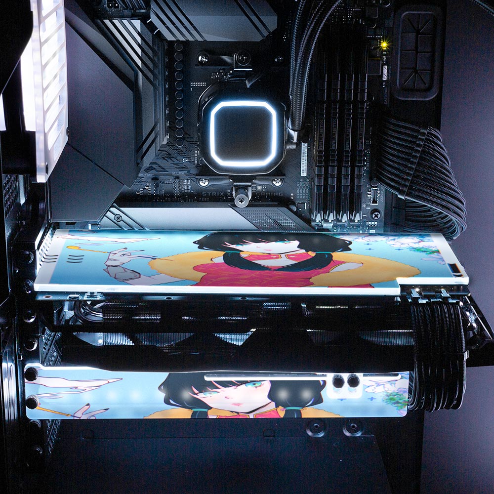 Classy Anime Girl RGB GPU Backplate - YacilArt - V1Tech