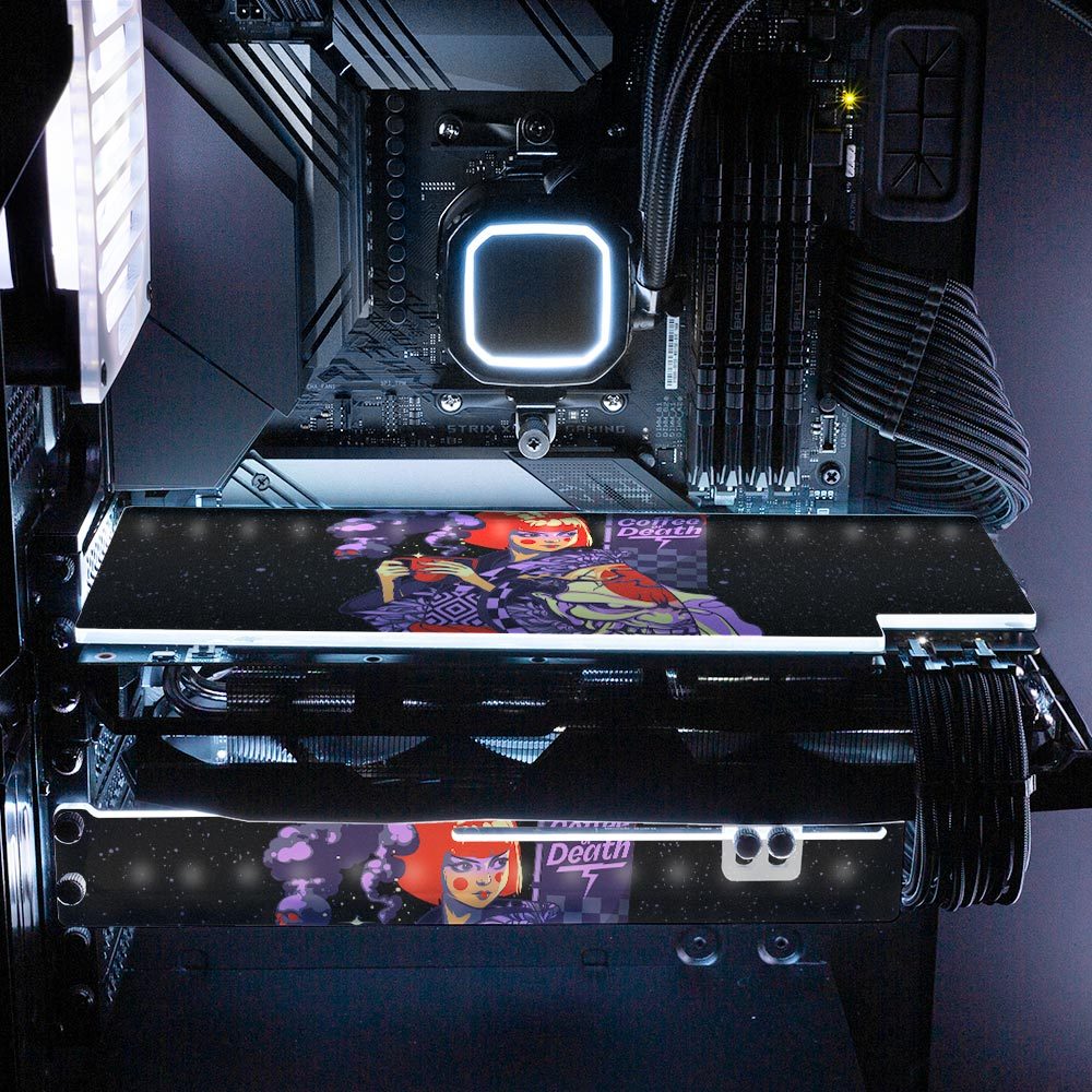 Coffee Geisha RGB GPU Support Bracket - HeyMoonly - V1Tech