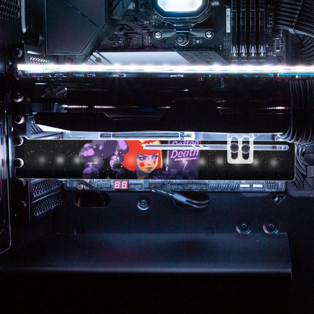 Coffee Geisha RGB GPU Support Bracket - HeyMoonly - V1Tech