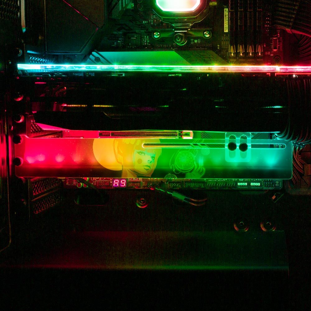 Cookie Geisha RGB GPU Support Bracket - HeyMoonly - V1Tech