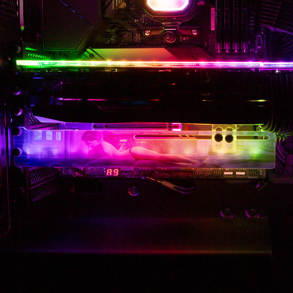 Cozy Nights RGB GPU Support Bracket - Dan Giuz - V1Tech