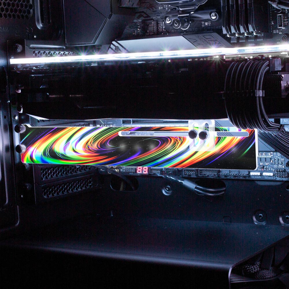 Crayola Galaxy RGB GPU Support Bracket - StellarFire - V1Tech