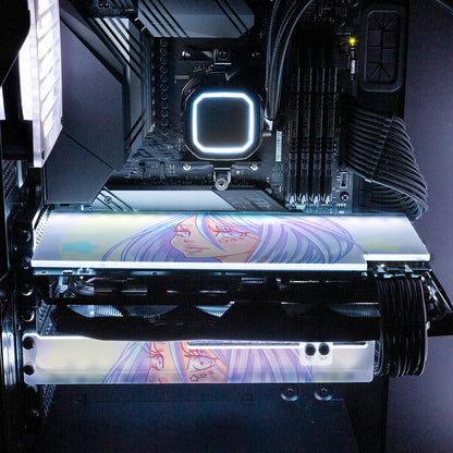 Crescent Blue Hues RGB GPU Backplate - Piumeli - V1Tech