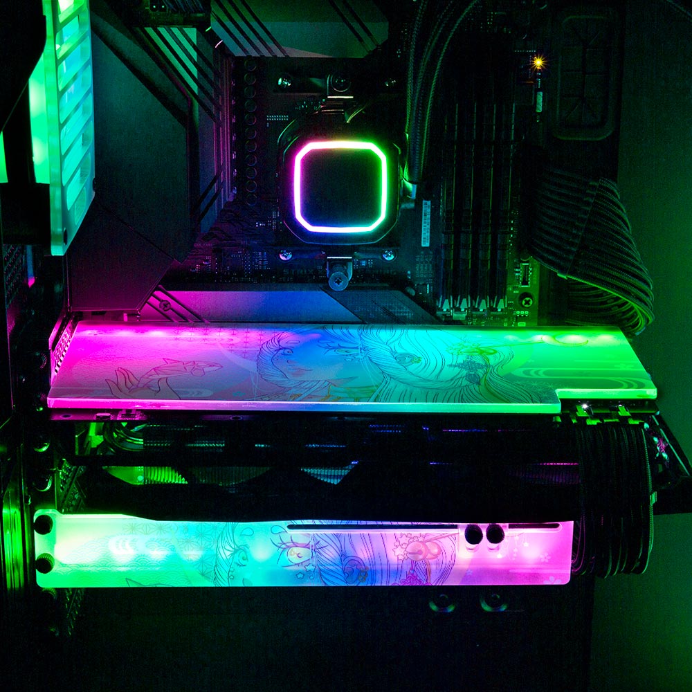 Crescent Moon RGB GPU Backplate - Piumeli - V1Tech