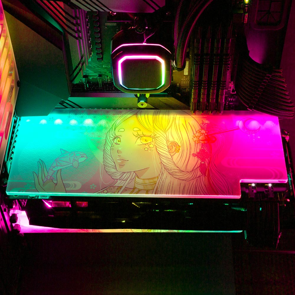 Crescent Moon RGB GPU Backplate - Piumeli - V1Tech