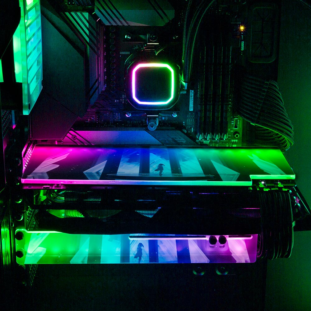 Crystal Cathedral RGB GPU Backplate - Ghost Data - V1Tech