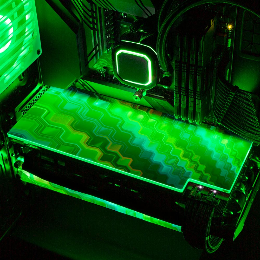 Crystal Formation RGB GPU Backplate - StellarFire - V1Tech