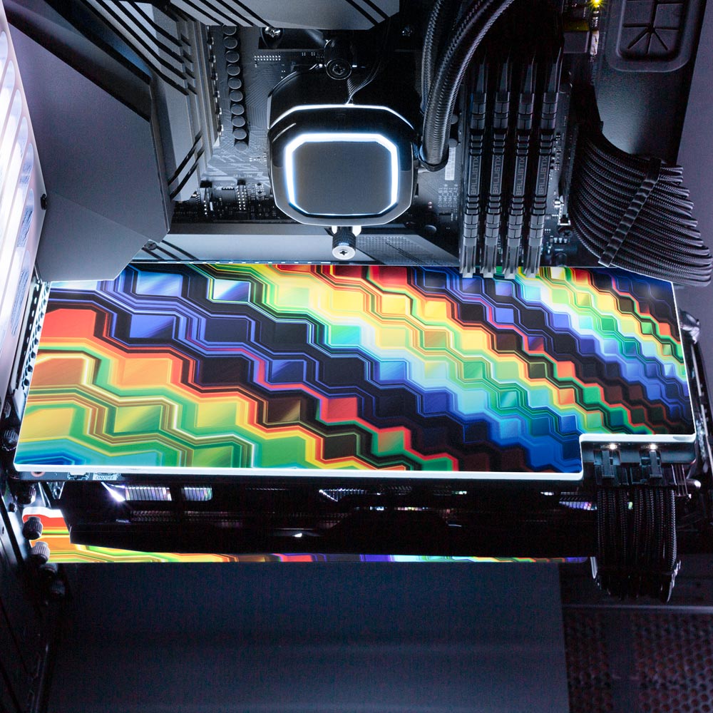 Crystal Formation RGB GPU Backplate - StellarFire - V1Tech