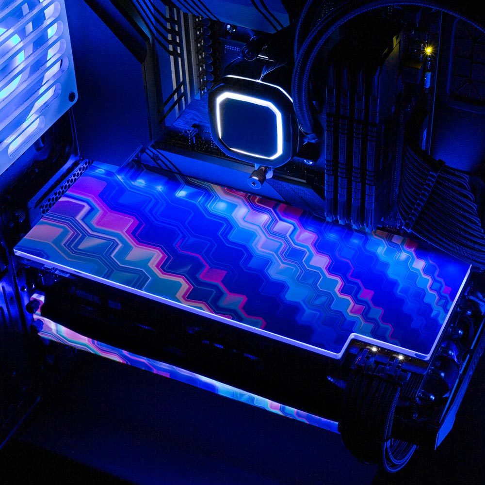 Crystal Formation RGB GPU Backplate - StellarFire - V1Tech