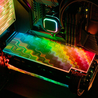 Crystal Formation RGB GPU Backplate - StellarFire - V1Tech