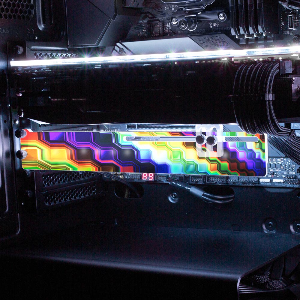 Crystal Formation RGB GPU Support Bracket - StellarFire - V1Tech