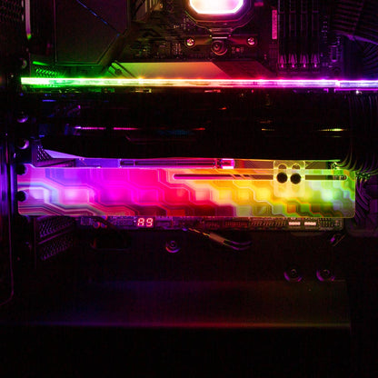 Crystal Formation RGB GPU Support Bracket - StellarFire - V1Tech