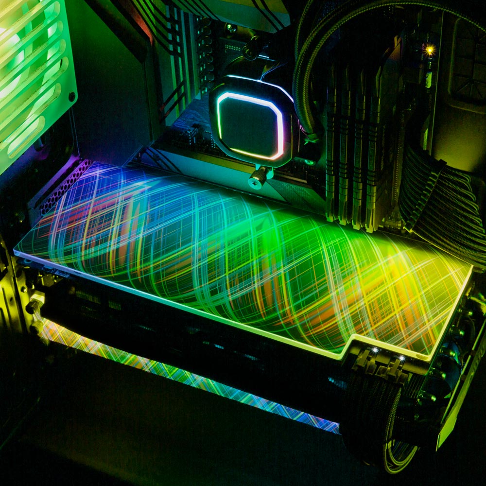 Crystal Sensation RGB GPU Backplate - StellarFire - V1Tech