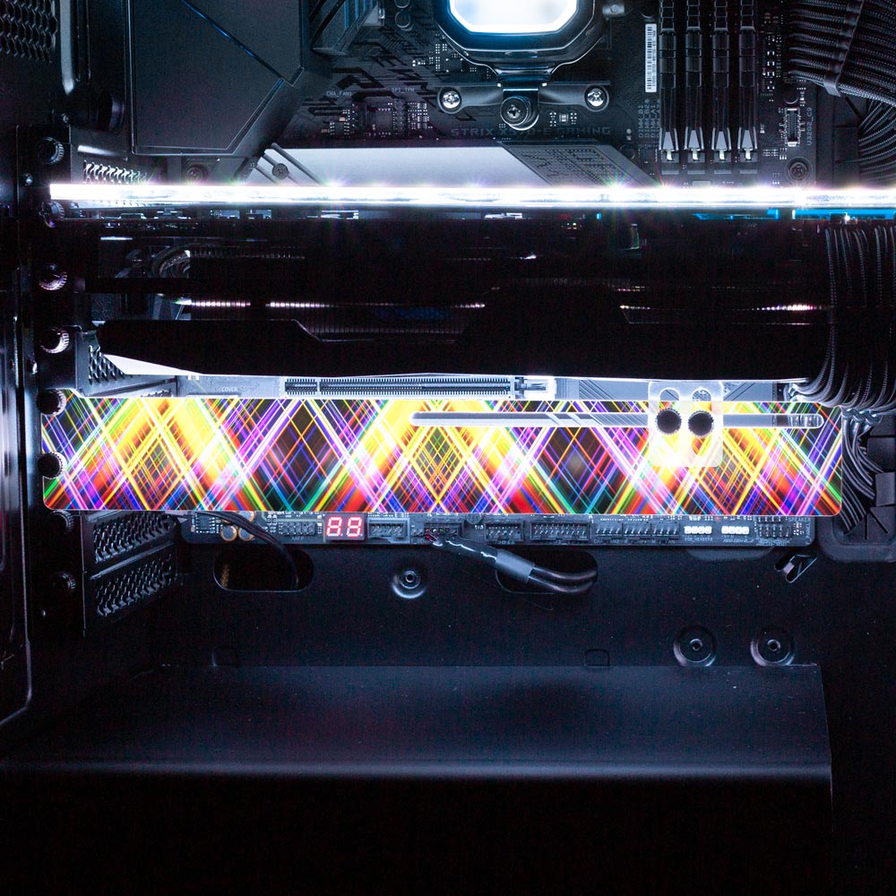 Crystal Sensation RGB GPU Support Bracket - StellarFire - V1Tech