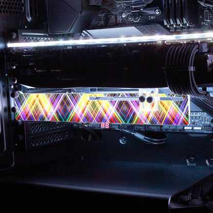 Crystal Sensation RGB GPU Support Bracket - StellarFire - V1Tech