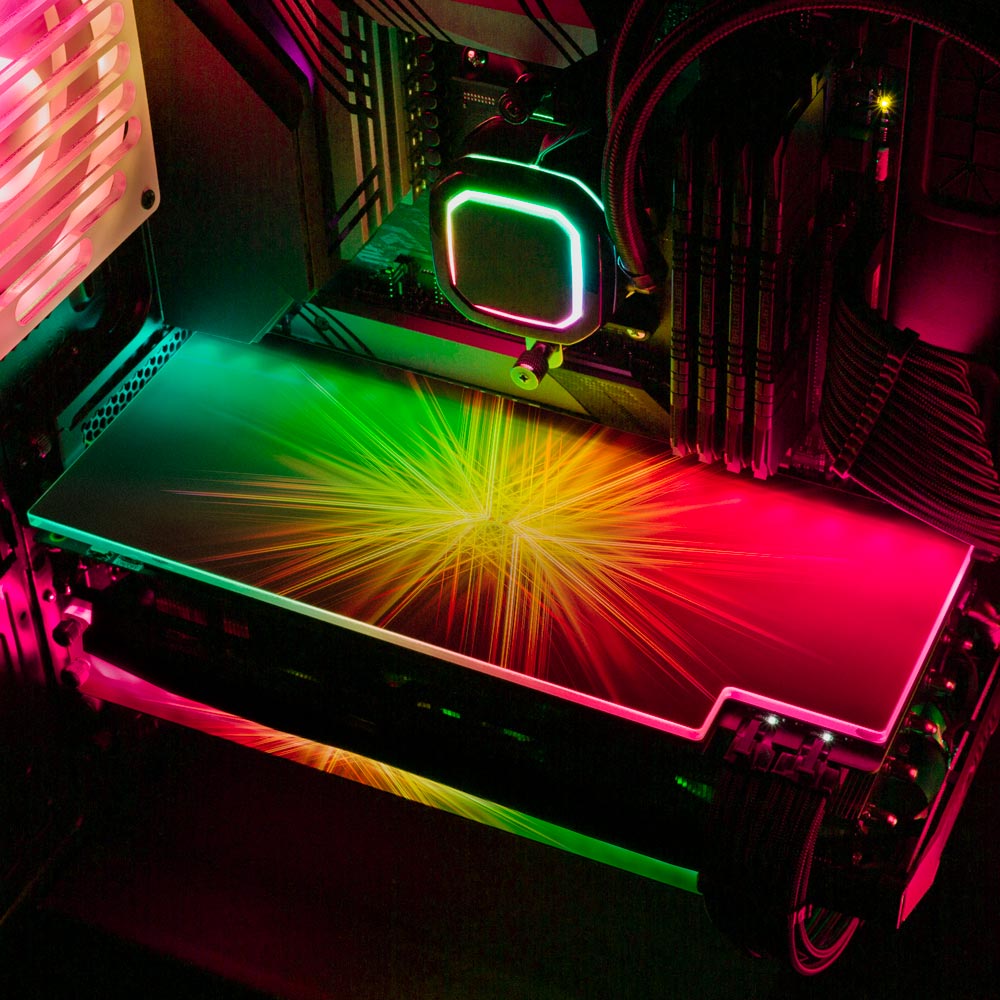 Crystal Singularity RGB GPU Backplate - StellarFire - V1Tech