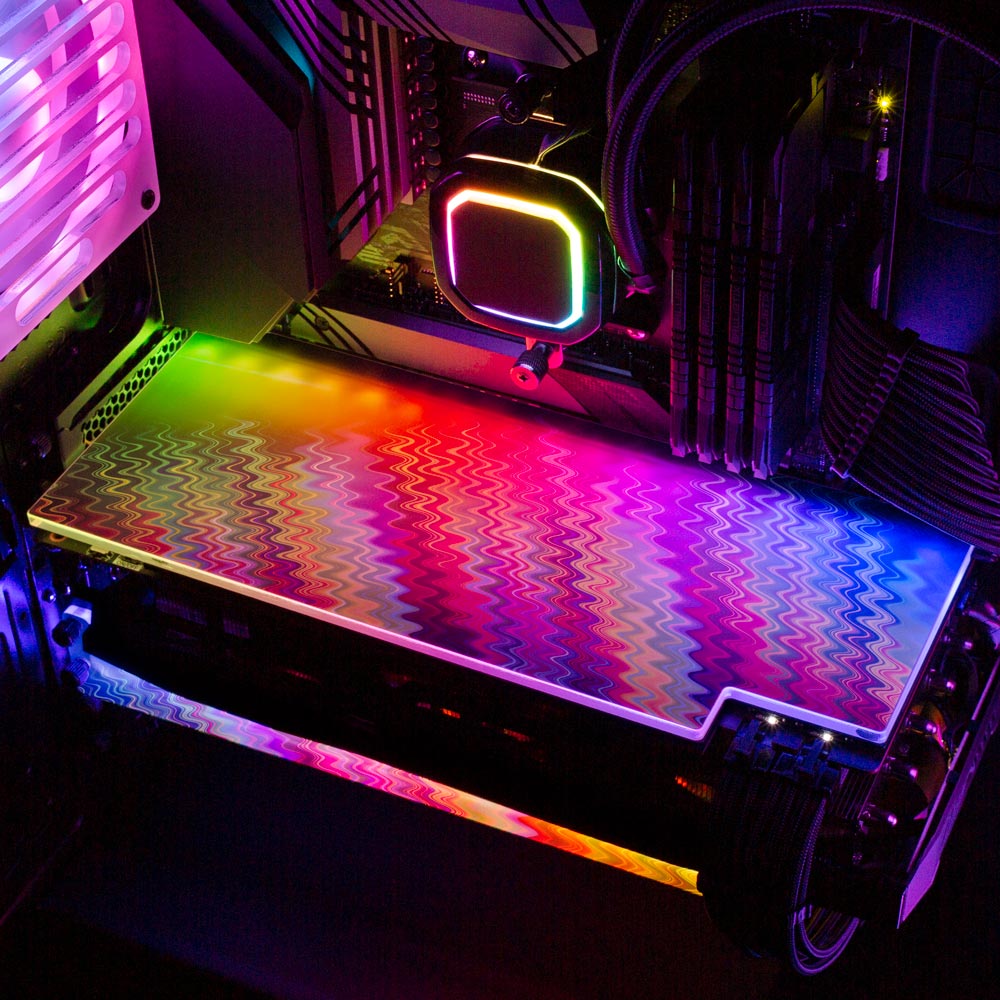 Crystal Vibration RGB GPU Backplate - StellarFire - V1Tech