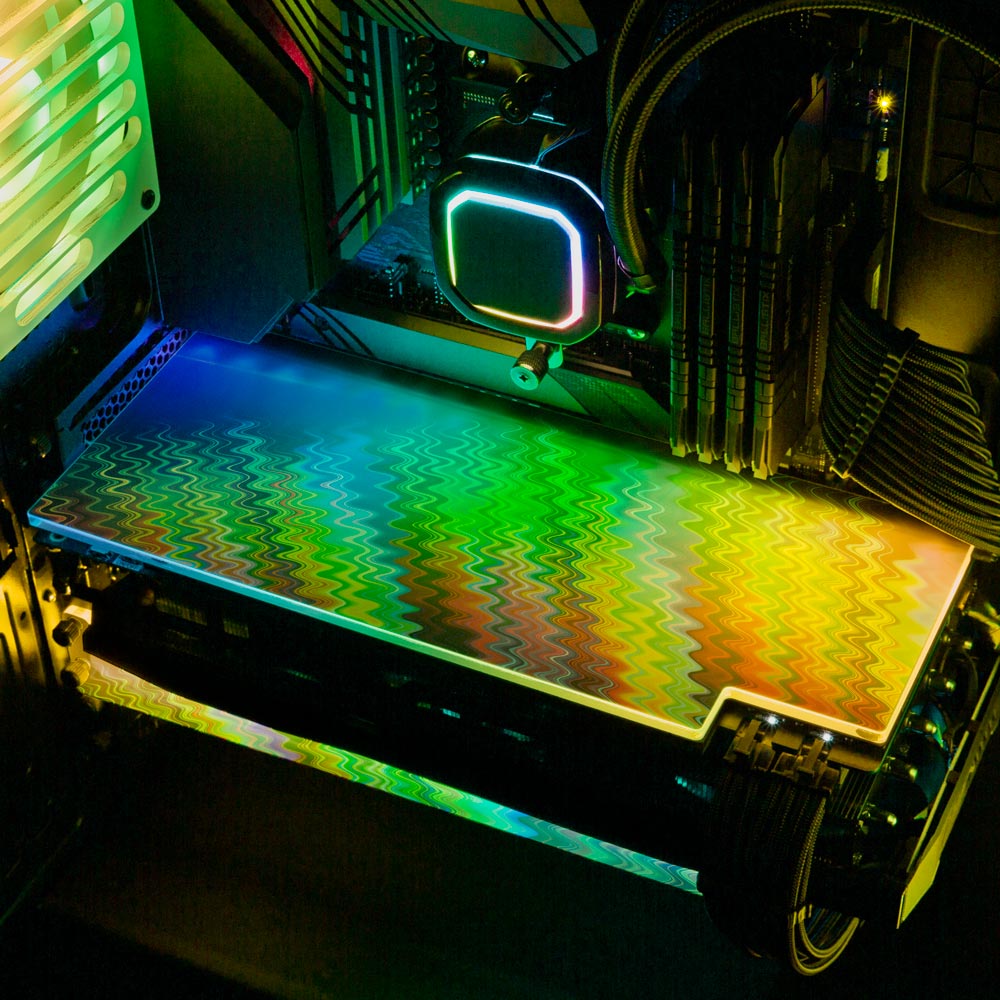 Crystal Vibration RGB GPU Backplate - StellarFire - V1Tech