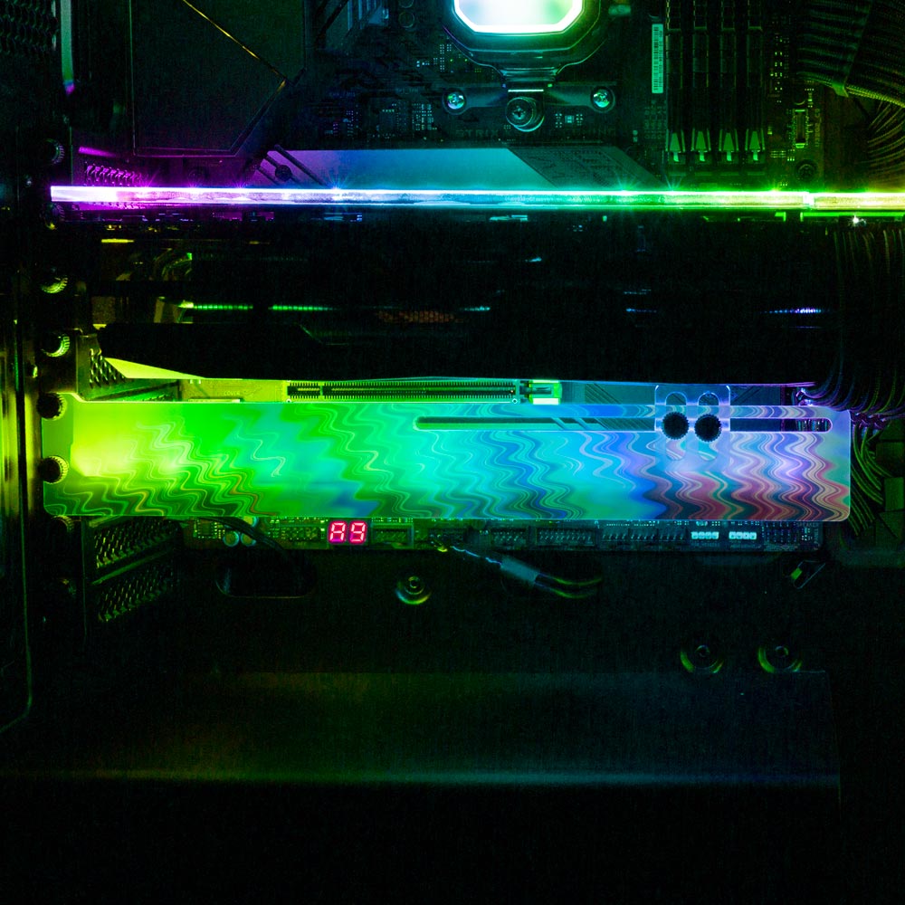 Crystal Vibration RGB GPU Support Bracket - StellarFire - V1Tech