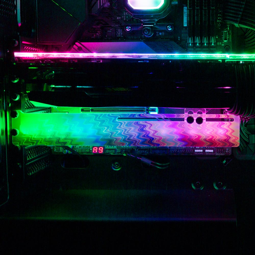 Crystal Vibration RGB GPU Support Bracket - StellarFire - V1Tech