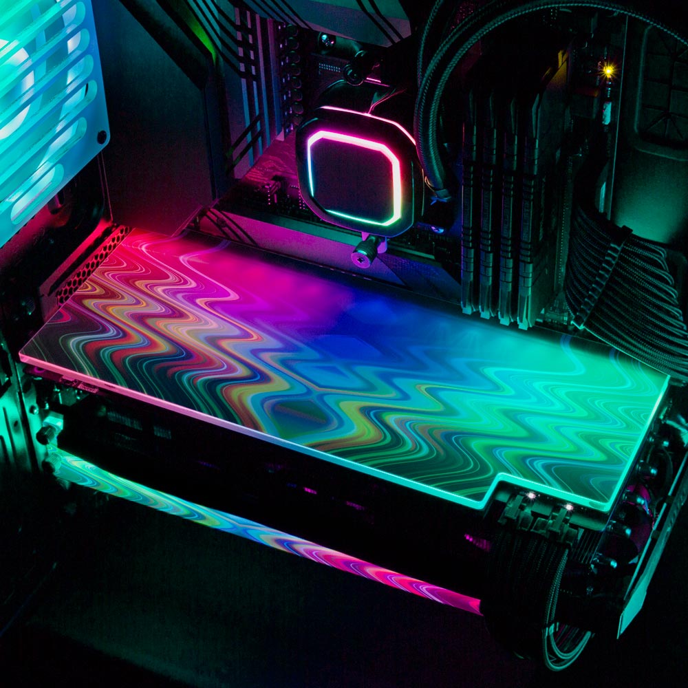 Crystal Visitation RGB GPU Backplate - StellarFire - V1Tech