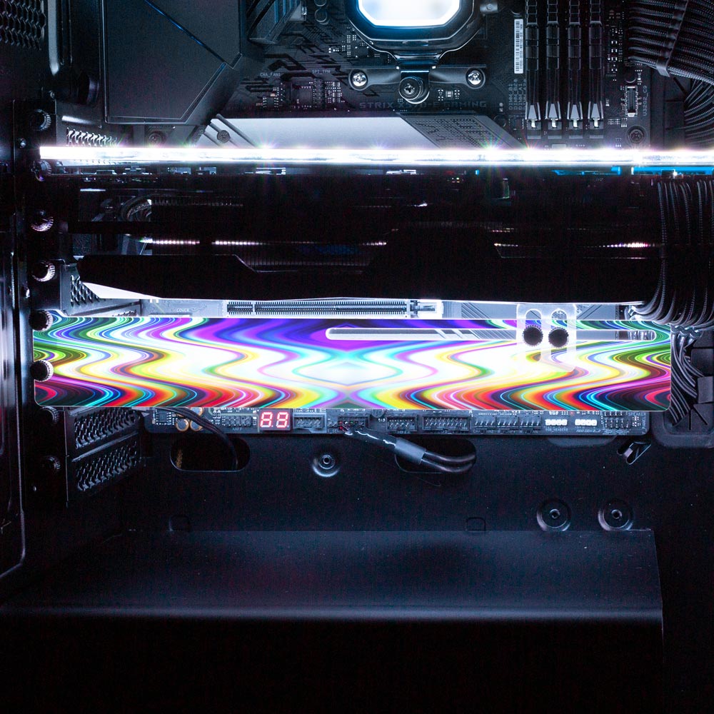 Crystal Visitation RGB GPU Support Bracket - StellarFire - V1Tech