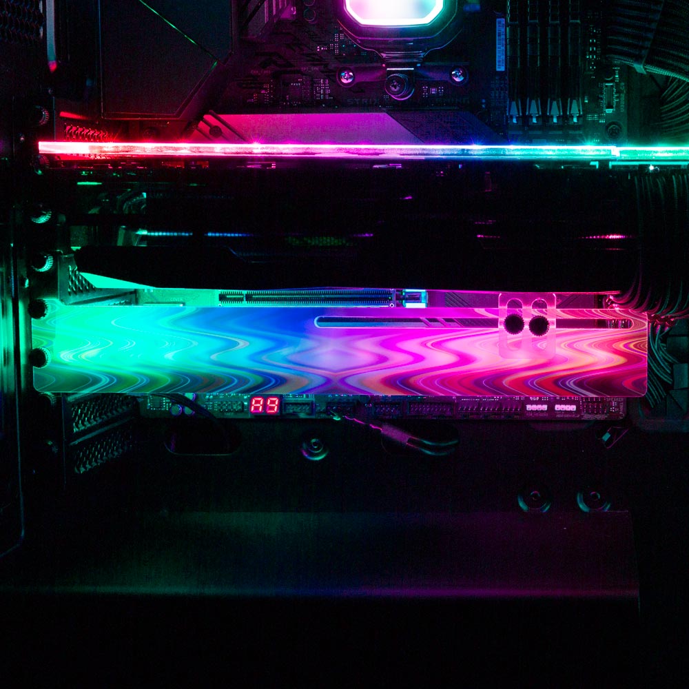 Crystal Visitation RGB GPU Support Bracket - StellarFire - V1Tech