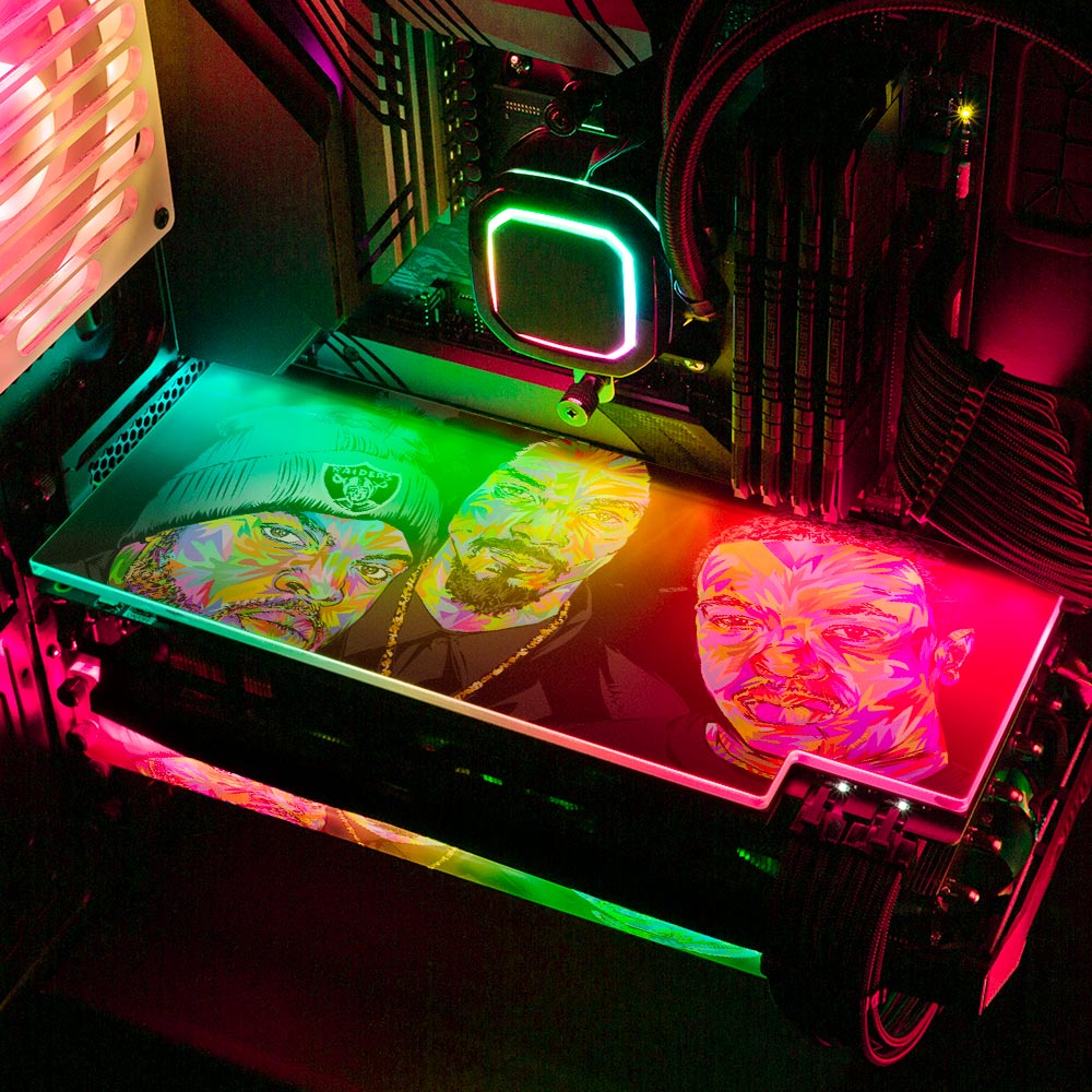 Cubepacdredrome RGB GPU Backplate - Technodrome1 - V1Tech