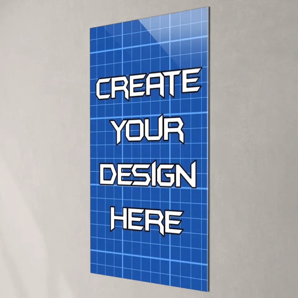 Custom Design Plexi Glass Wall Art Vertical - V1 Tech - V1 Tech