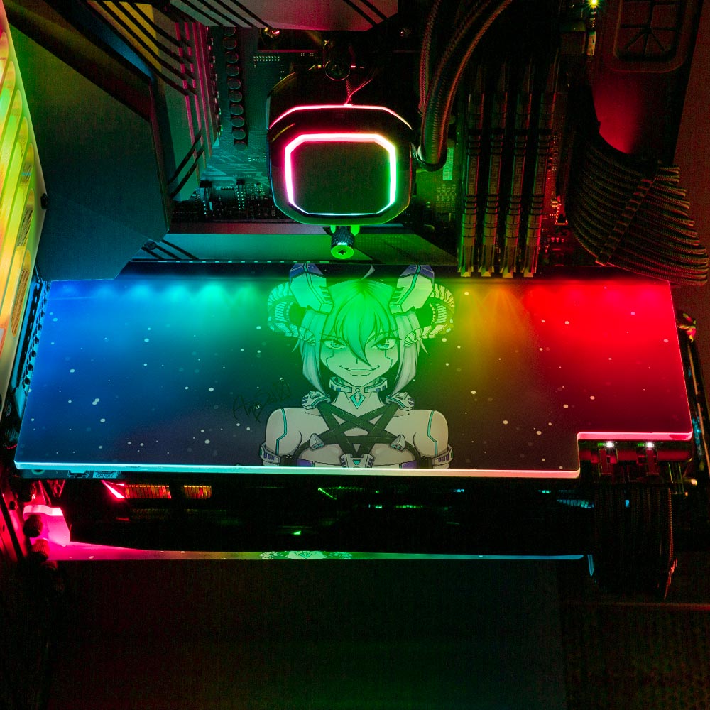 Cyber Angel Shepherdess RGB GPU Backplate - Ghost Data - V1Tech