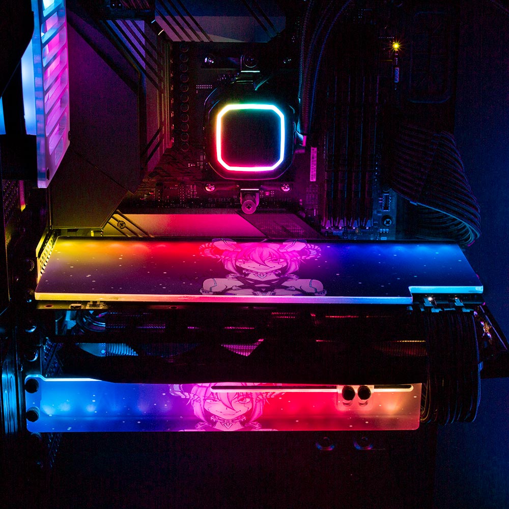 Cyber Angel Shepherdess RGB GPU Backplate - Ghost Data - V1Tech